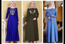 فساتين خروج للمحجبات طويلة